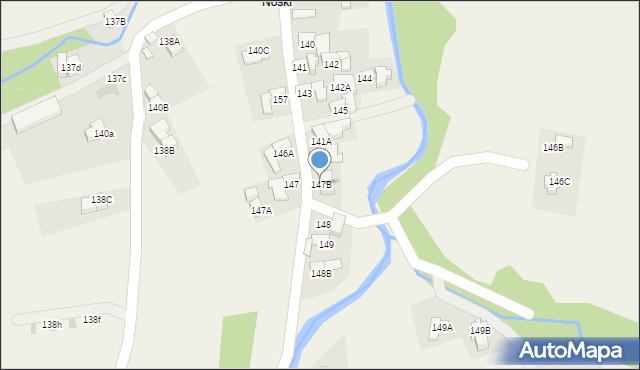 Nowe Bystre, Nowe Bystre, 147B, mapa Nowe Bystre