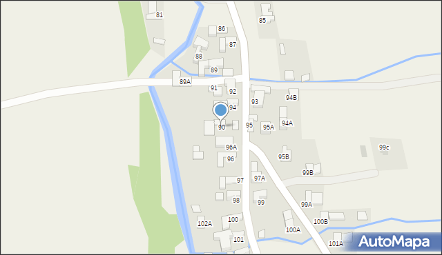 Nowe Bystre, Nowe Bystre, 90, mapa Nowe Bystre