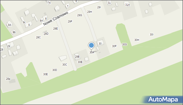 Nowe Czarnowo, Nowe Czarnowo, 30A, mapa Nowe Czarnowo