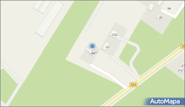 Nowe Dąbie, Nowe Dąbie, 44e, mapa Nowe Dąbie