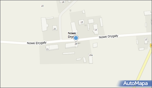 Nowe Drygały, Nowe Drygały, 16, mapa Nowe Drygały