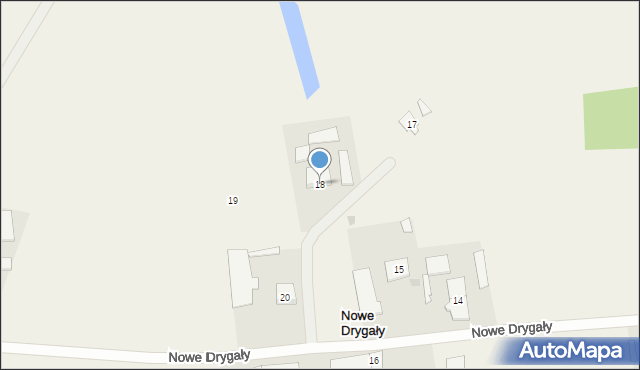 Nowe Drygały, Nowe Drygały, 18, mapa Nowe Drygały