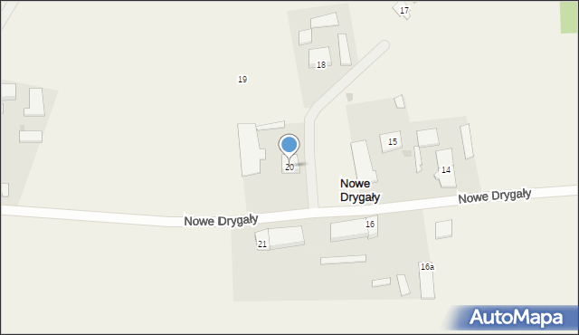 Nowe Drygały, Nowe Drygały, 20, mapa Nowe Drygały