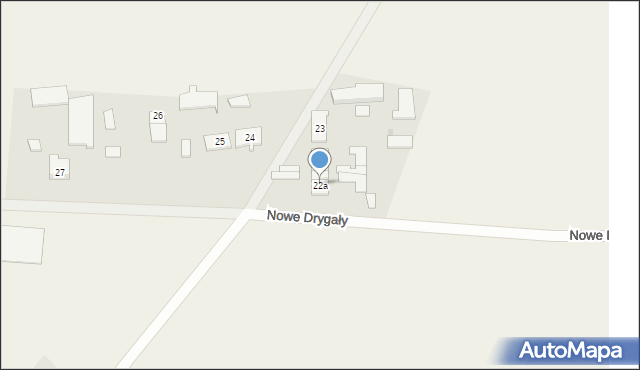 Nowe Drygały, Nowe Drygały, 22a, mapa Nowe Drygały