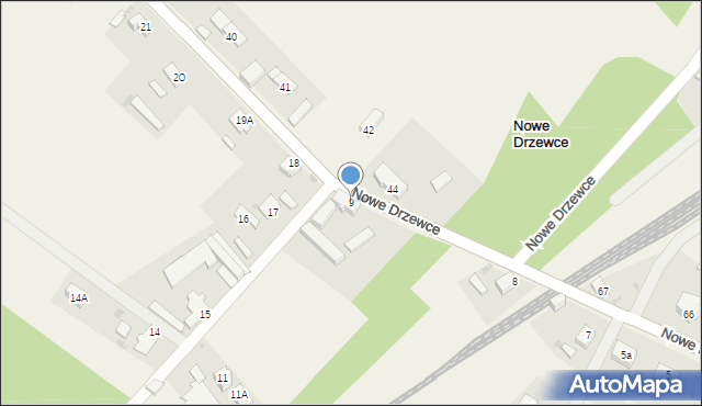 Nowe Drzewce, Nowe Drzewce, 9, mapa Nowe Drzewce