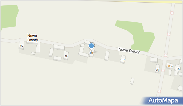 Nowe Dwory, Nowe Dwory, 88, mapa Nowe Dwory