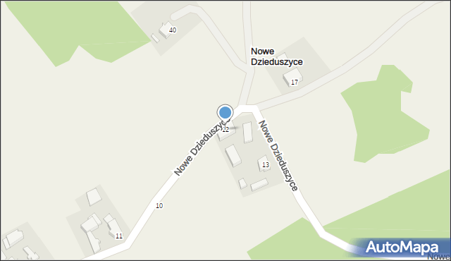 Nowe Dzieduszyce, Nowe Dzieduszyce, 12, mapa Nowe Dzieduszyce