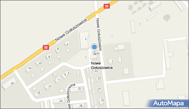 Nowe Gołuszowice, Nowe Gołuszowice, 19, mapa Nowe Gołuszowice