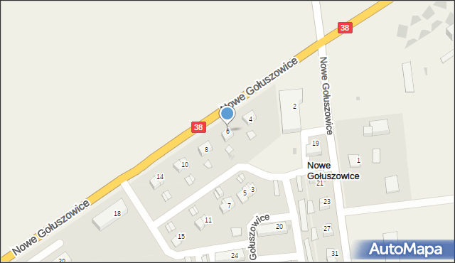 Nowe Gołuszowice, Nowe Gołuszowice, 6, mapa Nowe Gołuszowice