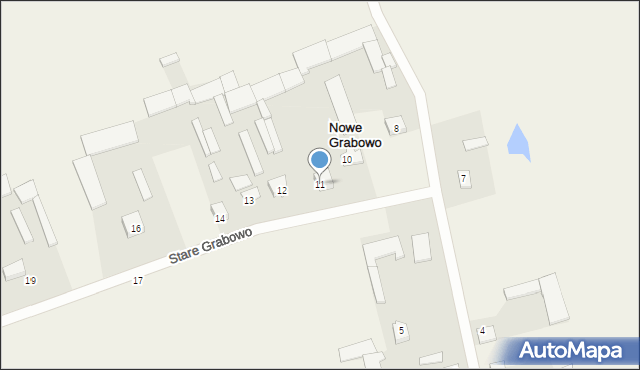 Nowe Grabowo, Nowe Grabowo, 11, mapa Nowe Grabowo