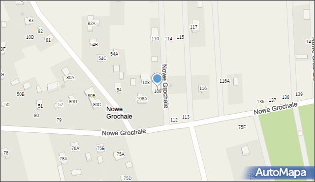 Nowe Grochale, Nowe Grochale, 109, mapa Nowe Grochale