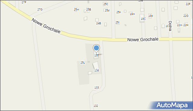 Nowe Grochale, Nowe Grochale, 135, mapa Nowe Grochale