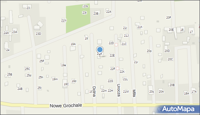 Nowe Grochale, Nowe Grochale, 22r, mapa Nowe Grochale