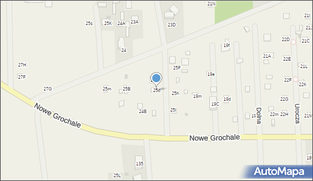 Nowe Grochale, Nowe Grochale, 25d, mapa Nowe Grochale
