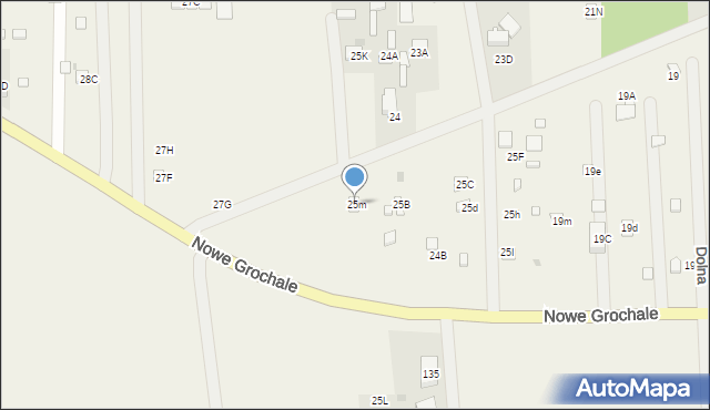 Nowe Grochale, Nowe Grochale, 25m, mapa Nowe Grochale