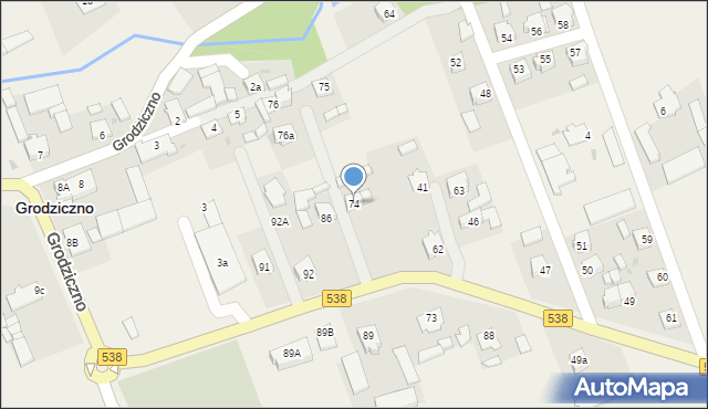 Nowe Grodziczno, Nowe Grodziczno, 74, mapa Nowe Grodziczno