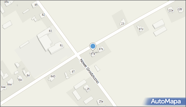 Nowe Grodziczno, Nowe Grodziczno, 87a, mapa Nowe Grodziczno