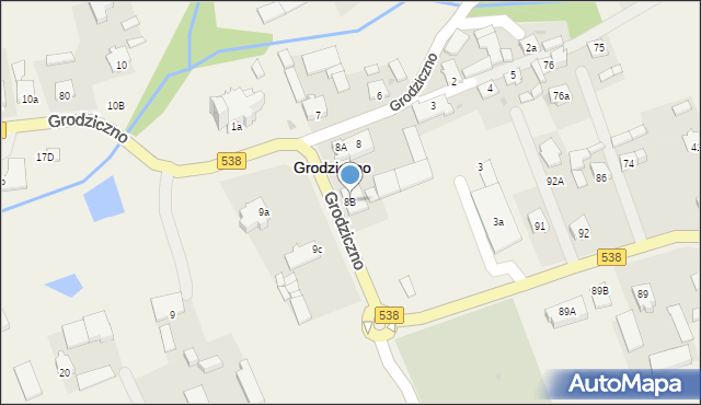Nowe Grodziczno, Nowe Grodziczno, 8B, mapa Nowe Grodziczno
