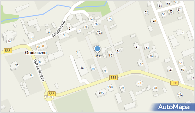 Nowe Grodziczno, Nowe Grodziczno, 92A, mapa Nowe Grodziczno