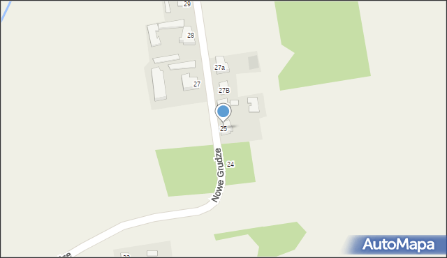 Nowe Grudze, Nowe Grudze, 25, mapa Nowe Grudze