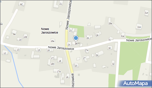 Nowe Jaroszowice, Nowe Jaroszowice, 25, mapa Nowe Jaroszowice