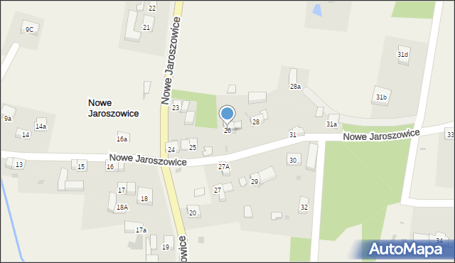 Nowe Jaroszowice, Nowe Jaroszowice, 26, mapa Nowe Jaroszowice