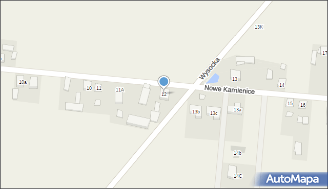 Nowe Kamienice, Nowe Kamienice, 12, mapa Nowe Kamienice