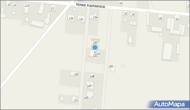 Nowe Kamienice, Nowe Kamienice, 14C, mapa Nowe Kamienice