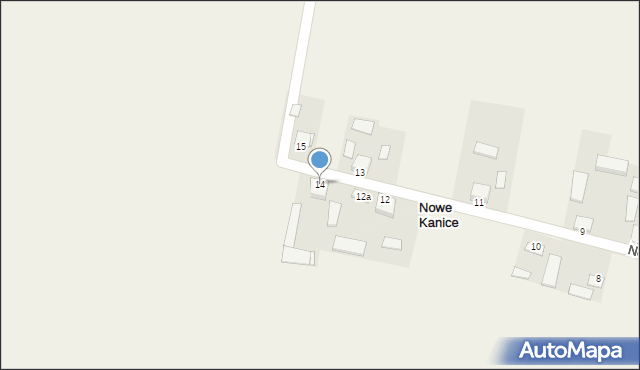 Nowe Kanice, Nowe Kanice, 14, mapa Nowe Kanice