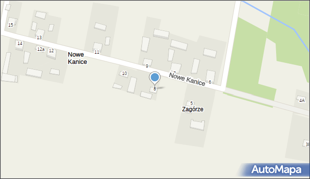 Nowe Kanice, Nowe Kanice, 8, mapa Nowe Kanice