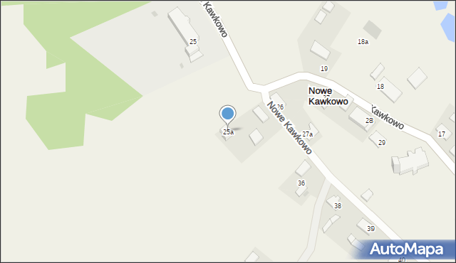 Nowe Kawkowo, Nowe Kawkowo, 25a, mapa Nowe Kawkowo