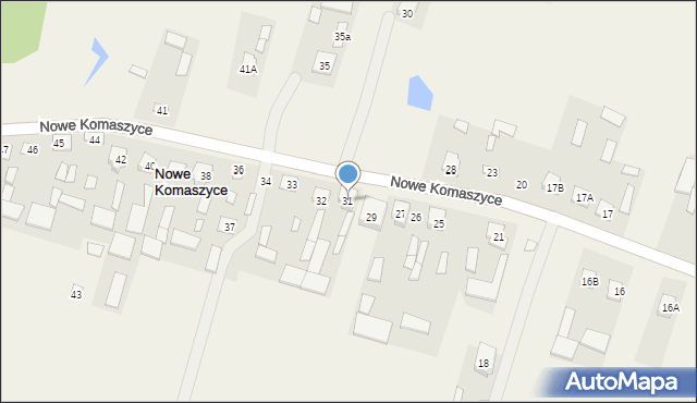 Nowe Komaszyce, Nowe Komaszyce, 31, mapa Nowe Komaszyce