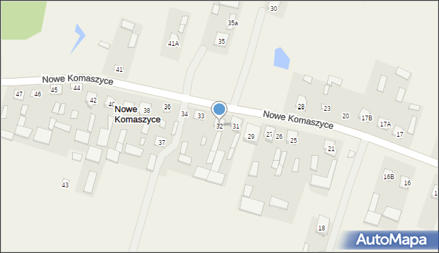 Nowe Komaszyce, Nowe Komaszyce, 32, mapa Nowe Komaszyce