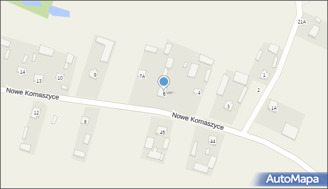 Nowe Komaszyce, Nowe Komaszyce, 6, mapa Nowe Komaszyce