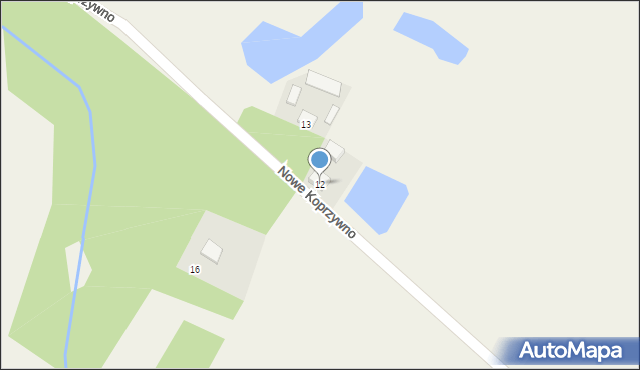 Nowe Koprzywno, Nowe Koprzywno, 12, mapa Nowe Koprzywno