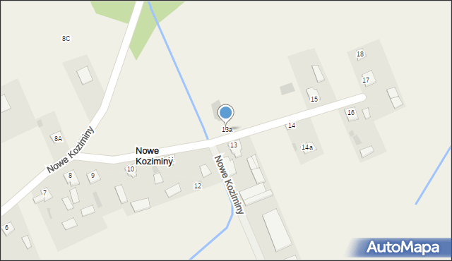 Nowe Koziminy, Nowe Koziminy, 13a, mapa Nowe Koziminy