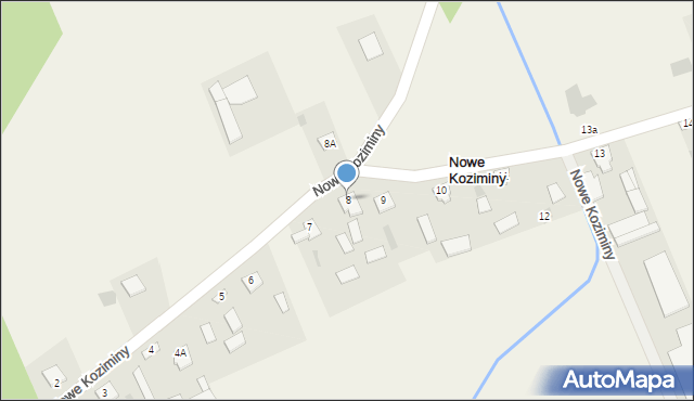 Nowe Koziminy, Nowe Koziminy, 8, mapa Nowe Koziminy