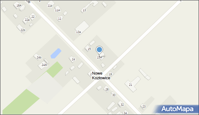 Nowe Kozłowice, Nowe Kozłowice, 15A, mapa Nowe Kozłowice