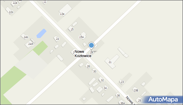 Nowe Kozłowice, Nowe Kozłowice, 19, mapa Nowe Kozłowice