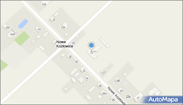 Nowe Kozłowice, Nowe Kozłowice, 21, mapa Nowe Kozłowice