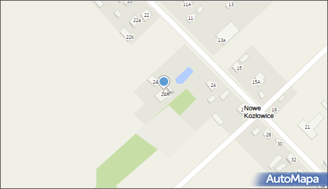 Nowe Kozłowice, Nowe Kozłowice, 24A, mapa Nowe Kozłowice