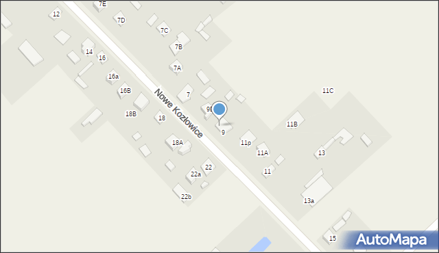 Nowe Kozłowice, Nowe Kozłowice, 9A, mapa Nowe Kozłowice