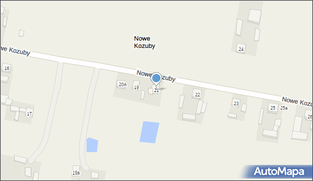 Nowe Kozuby, Nowe Kozuby, 21, mapa Nowe Kozuby