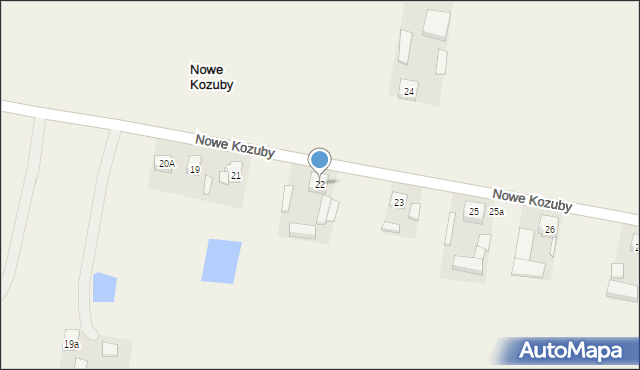 Nowe Kozuby, Nowe Kozuby, 22, mapa Nowe Kozuby