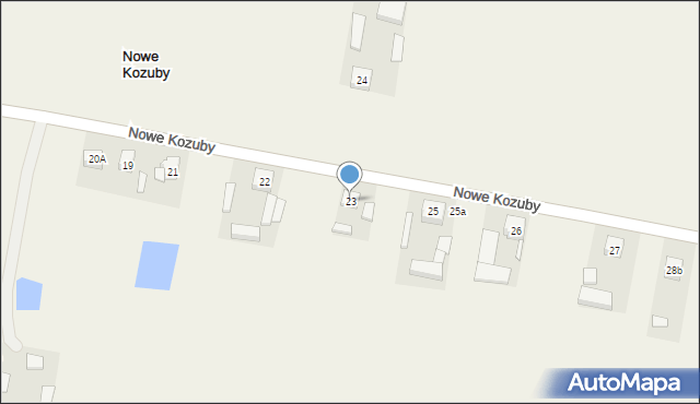Nowe Kozuby, Nowe Kozuby, 23, mapa Nowe Kozuby
