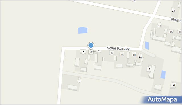 Nowe Kozuby, Nowe Kozuby, 6, mapa Nowe Kozuby