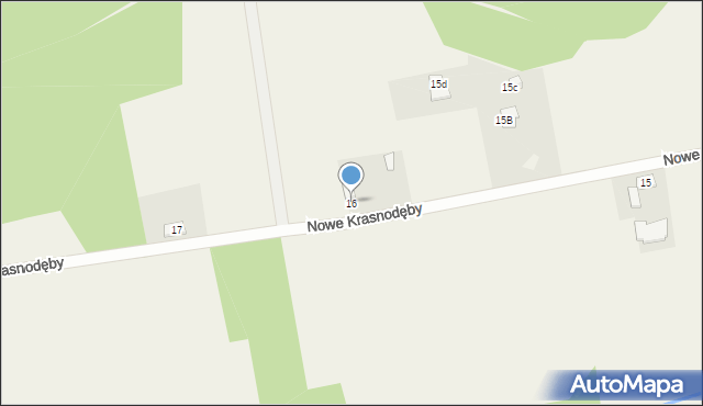 Nowe Krasnodęby, Nowe Krasnodęby, 16, mapa Nowe Krasnodęby