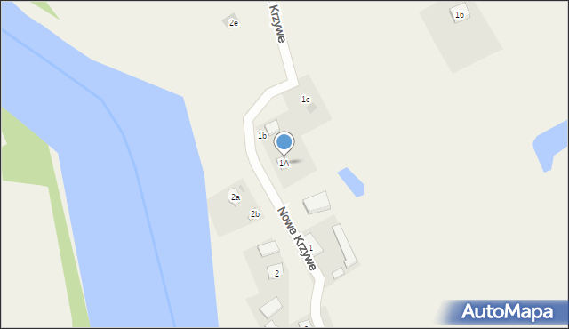 Nowe Krzywe, Nowe Krzywe, 1A, mapa Nowe Krzywe