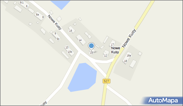 Nowe Kusy, Nowe Kusy, 13, mapa Nowe Kusy