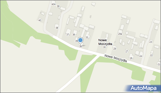 Nowe Moczydła, Nowe Moczydła, 34, mapa Nowe Moczydła